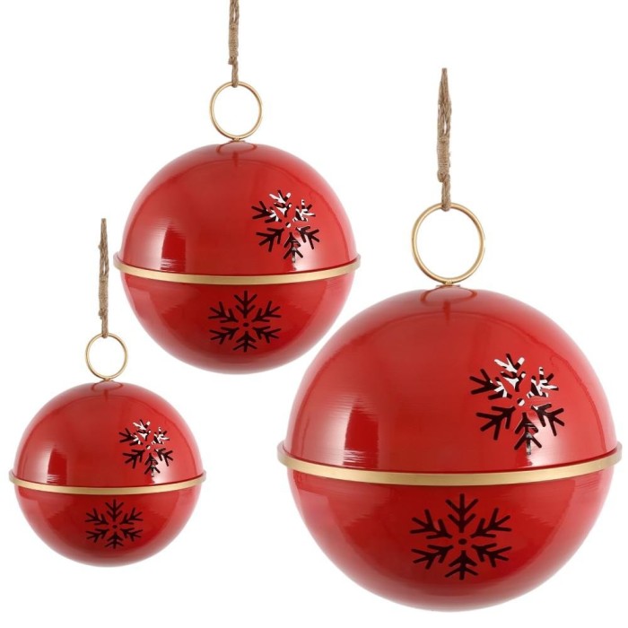 CAMPANE ASLEY 3 MISURE ROSSO H.72-62-50